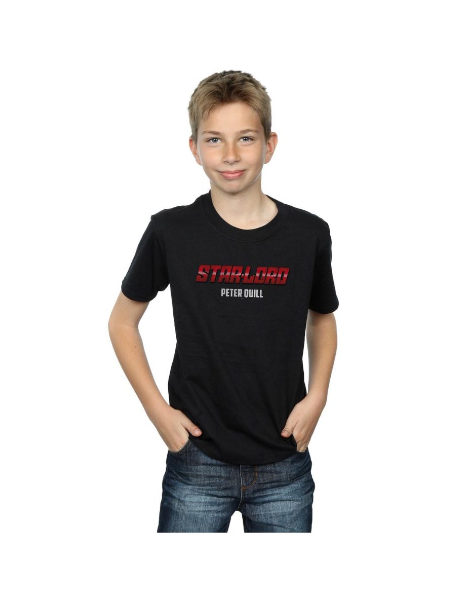 Marvel Boys Star Lord AKA Peter Quill T-Shirt - Black