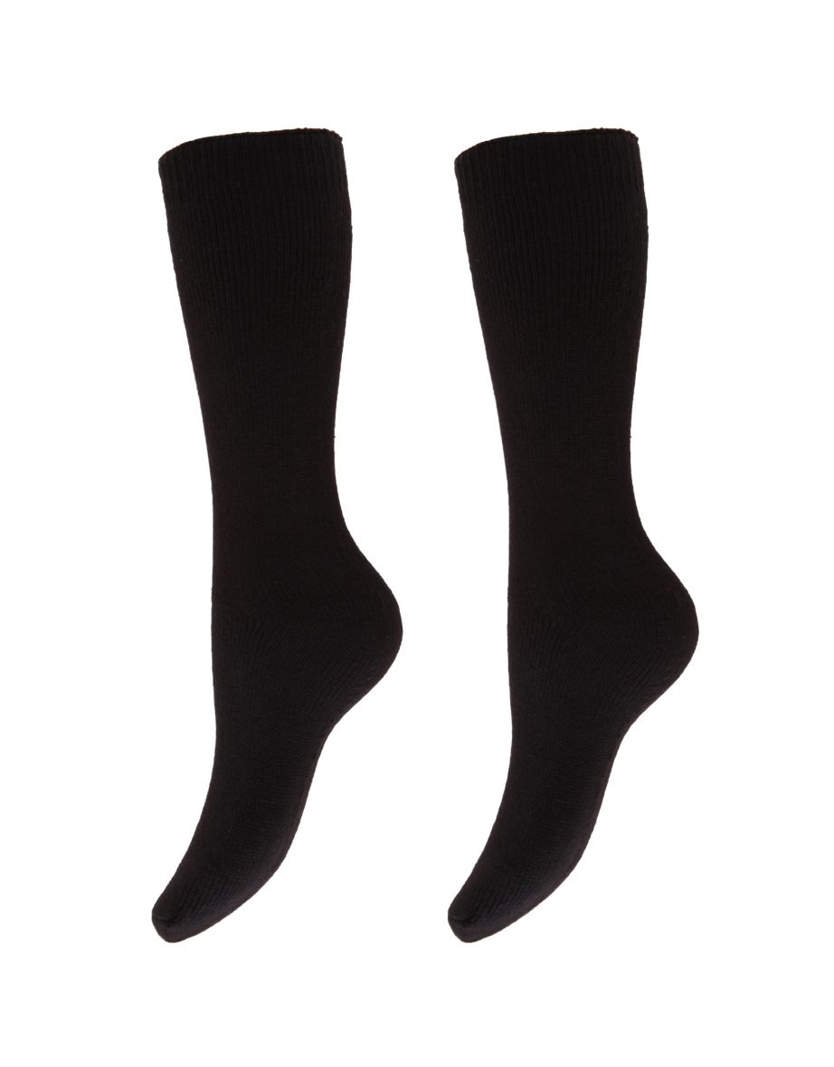 Floso Womens/Ladies Thermal Winter Wellington/Welly Boot Socks (2 Pairs) - Black