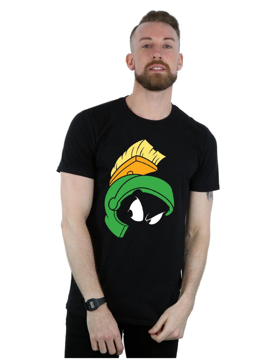 Shop Looney Tunes Mens Marvin The Martian Cotton T Shirt Black Online in Bahrain VogaCloset