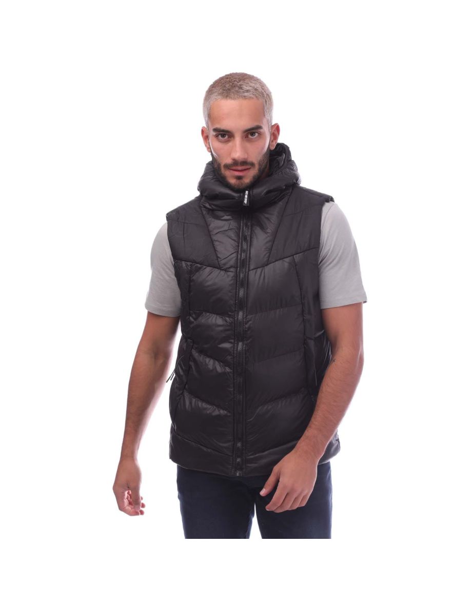 Men's Duck and Cover Raymax Padded Gilet in Black