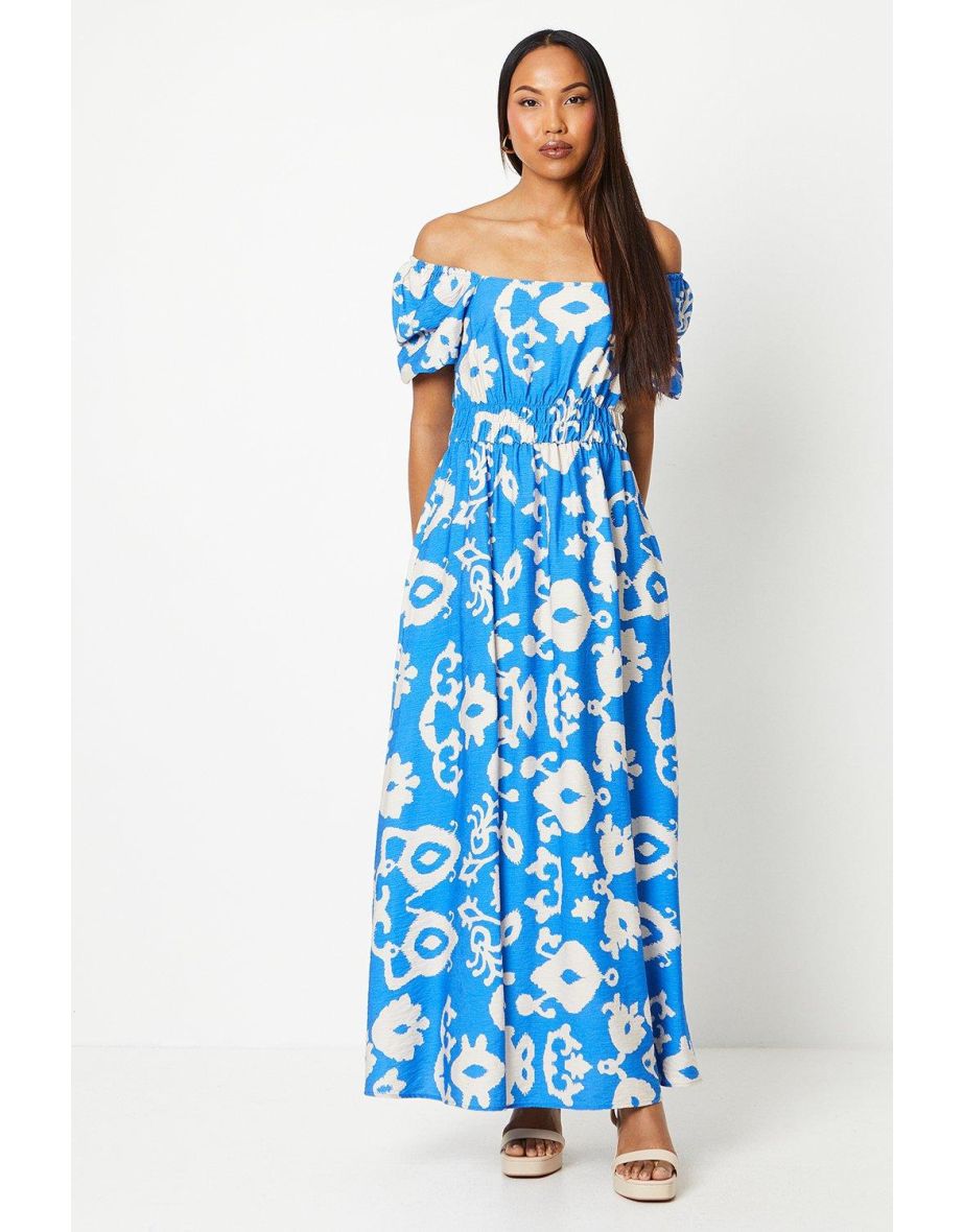 Debenhams blue floral dress top
