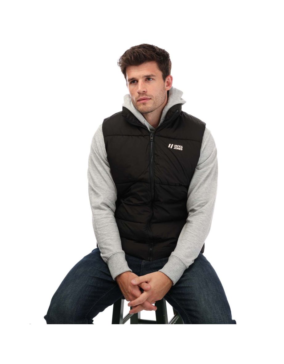 Men's Jack Jones Max Bodywarmer Gilet in Black - 3