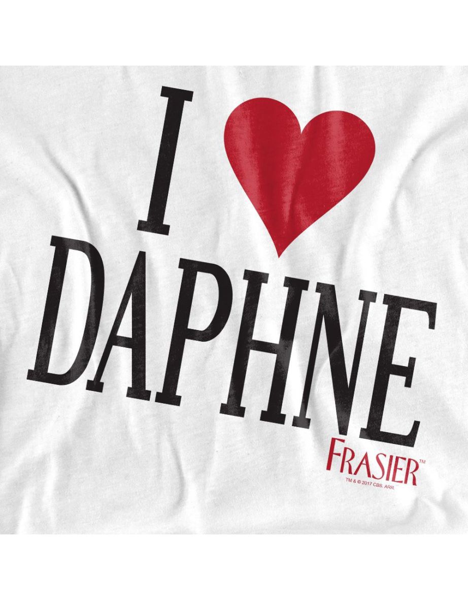 Frasier Unisex Adult I Heart Daphne T-Shirt - White - 3