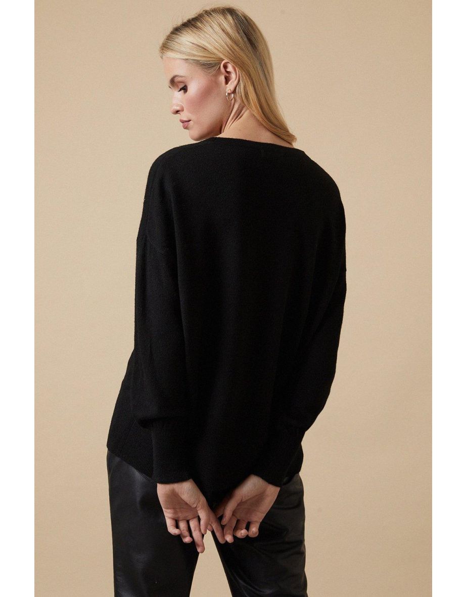 Black Sequin Flash Jumper - 2