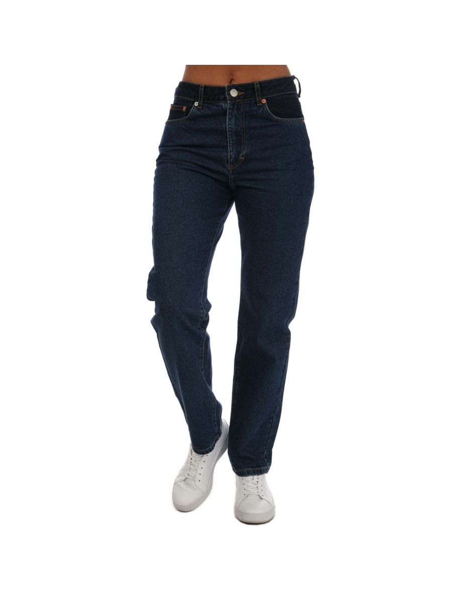 Women's French Connection Leona High Waist Straight Leg Jeans in Blue