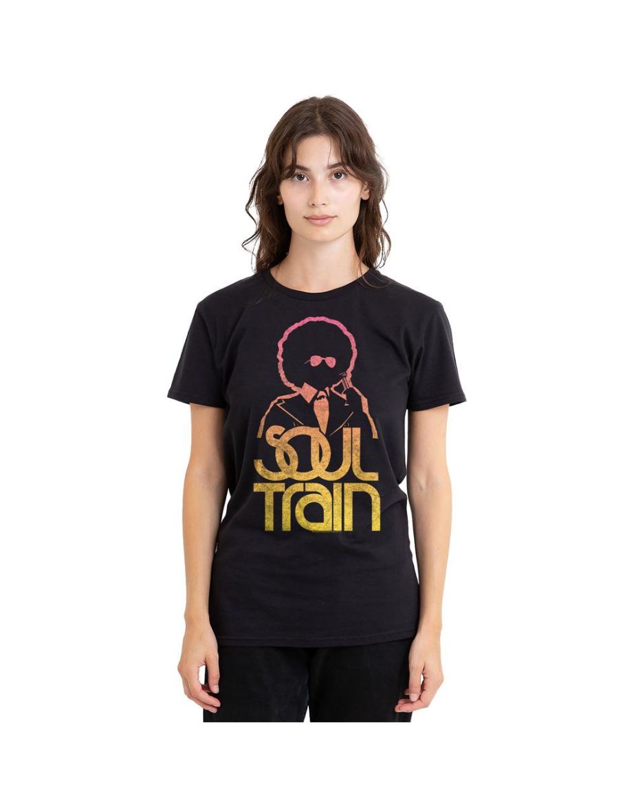 BET Unisex Adult Soul Train The Host T-Shirt - Black