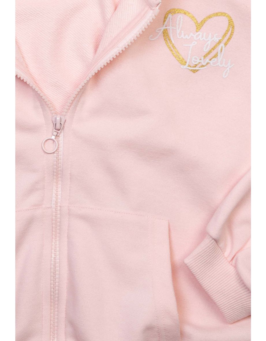 Minoti Pink zip Hooded - 2
