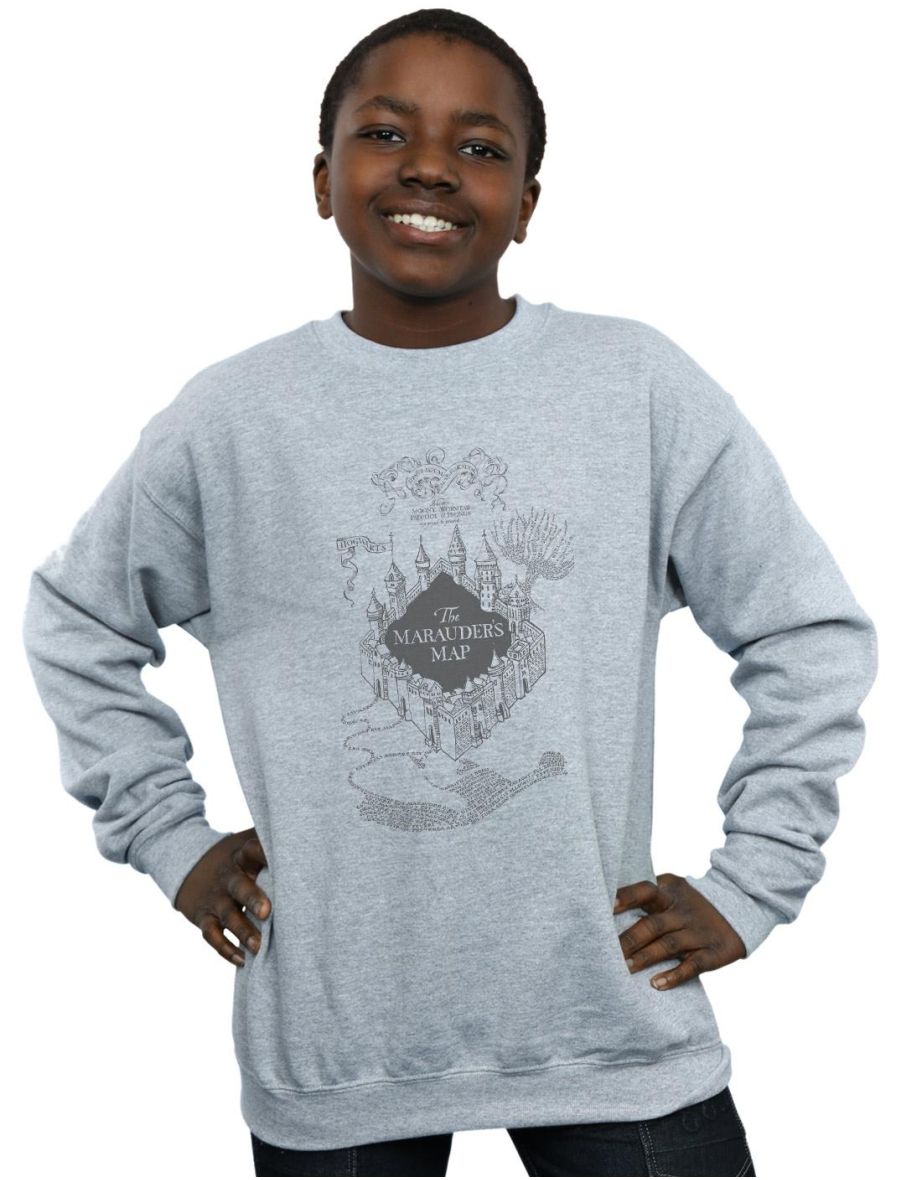 Shop Harry Potter Boys The Marauder s Map Sweatshirt Sports Grey Online in Oman VogaCloset