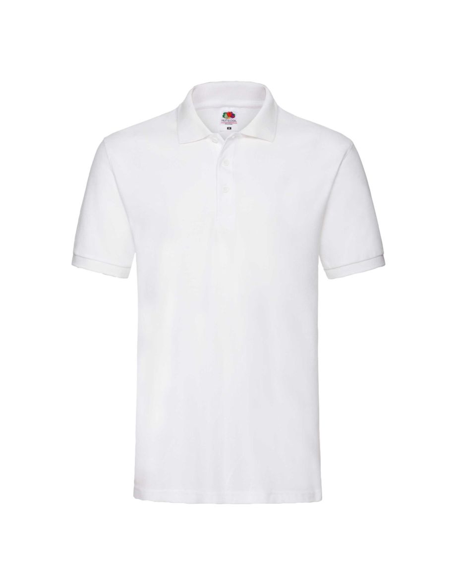 Fruit Of The Loom Ladies Lady-Fit Premium Short Sleeve Polo Shirt - White