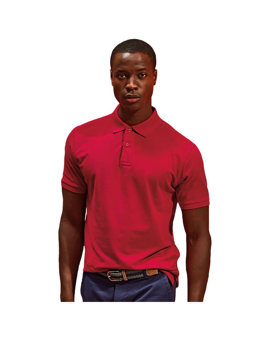 Asquith & Fox Mens Organic Classic Fit Polo Shirt - Cherry Red