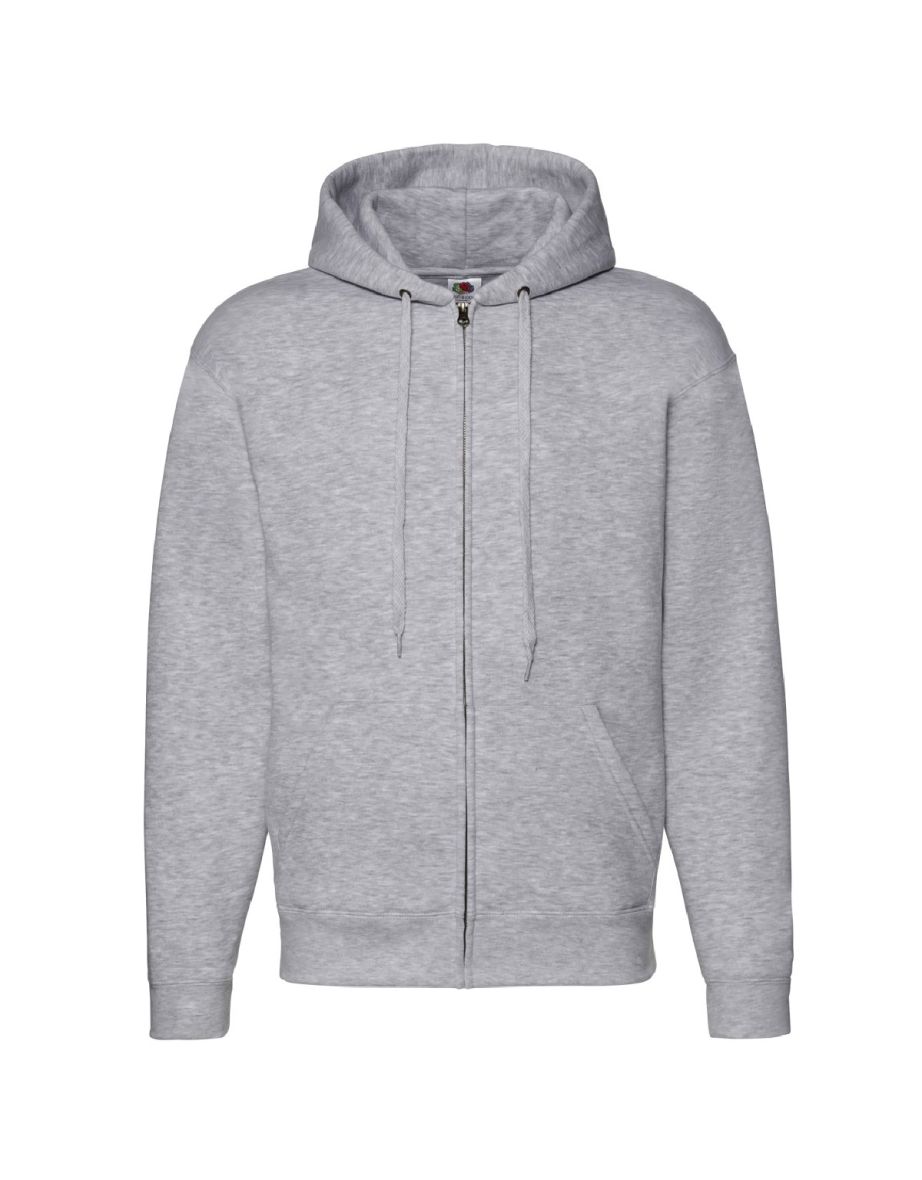 Shop Fruit Of The Loom Mens Zip Through Hooded Sweatshirt Hoodie Heather Grey Online in Oman VogaCloset