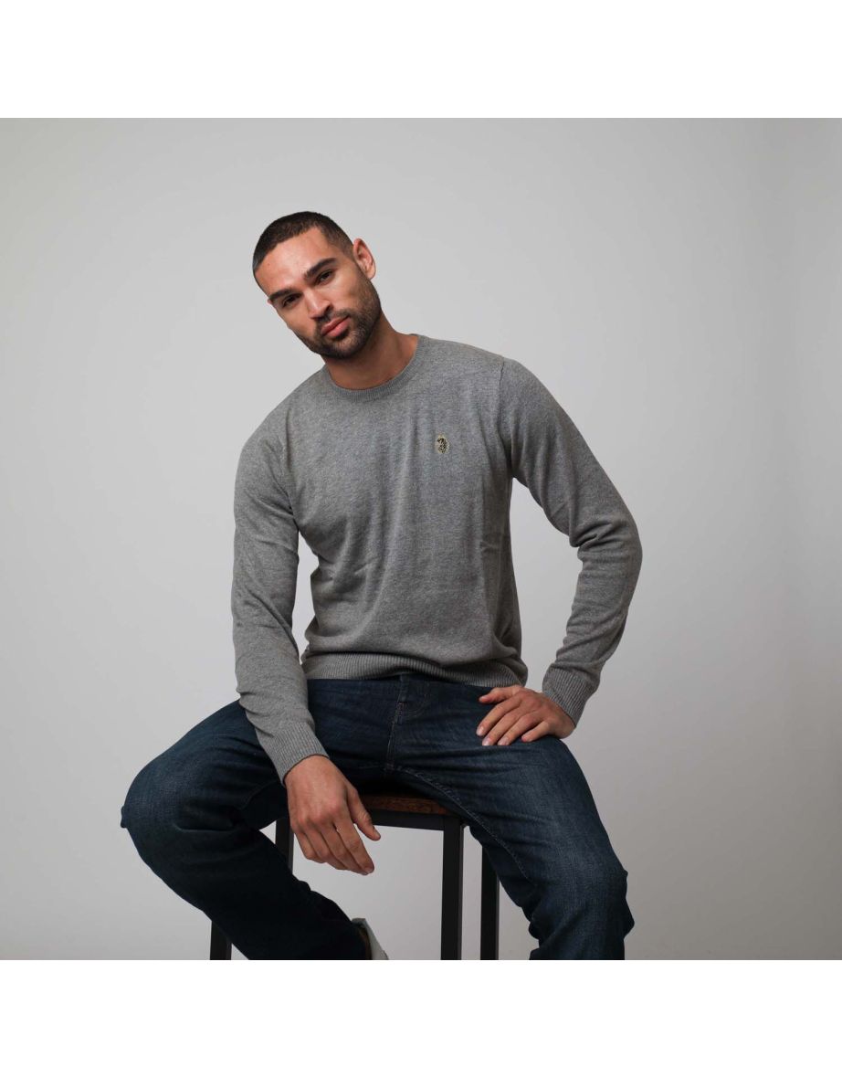 Men's Luke 1977 Gerard 3 Crew Neck Sweatshirt in Grey - 3