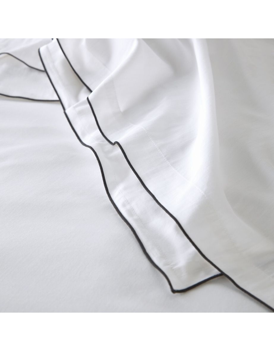 Victor Plain 100% Washed Cotton Satin 300 Thread Count Fitted Sheet - 5