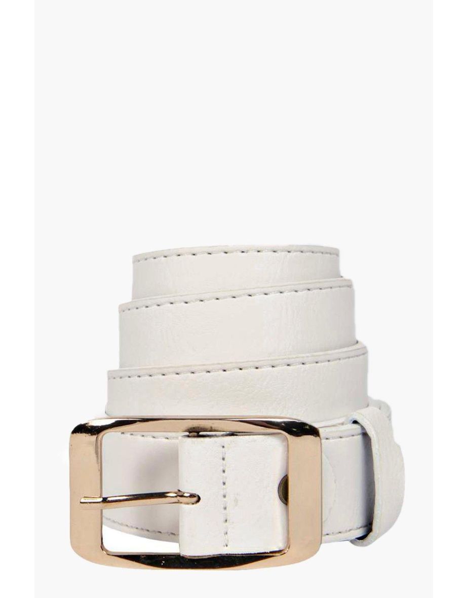 Chunky Boyfriend Belt - white