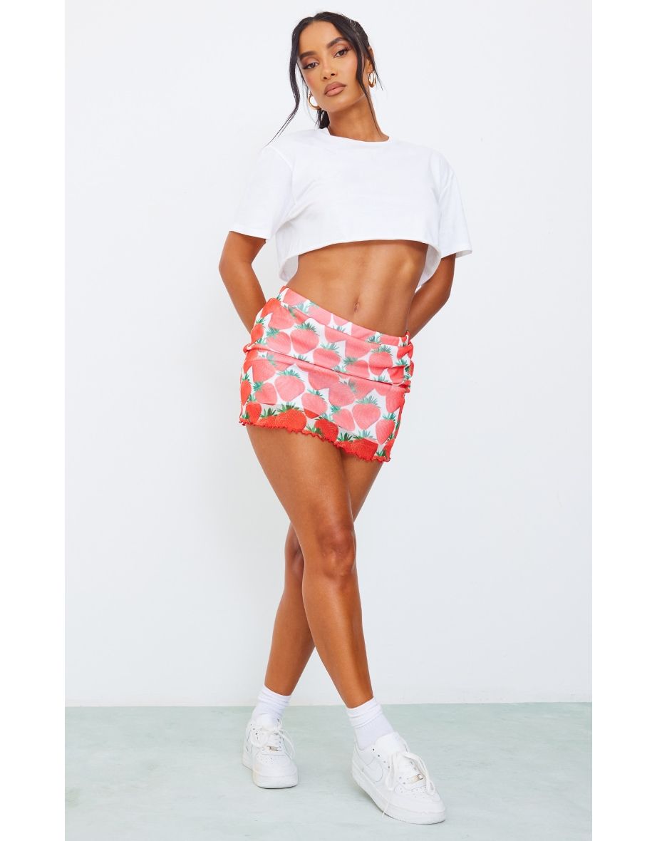 Mesh lettuce hem skirt cheap