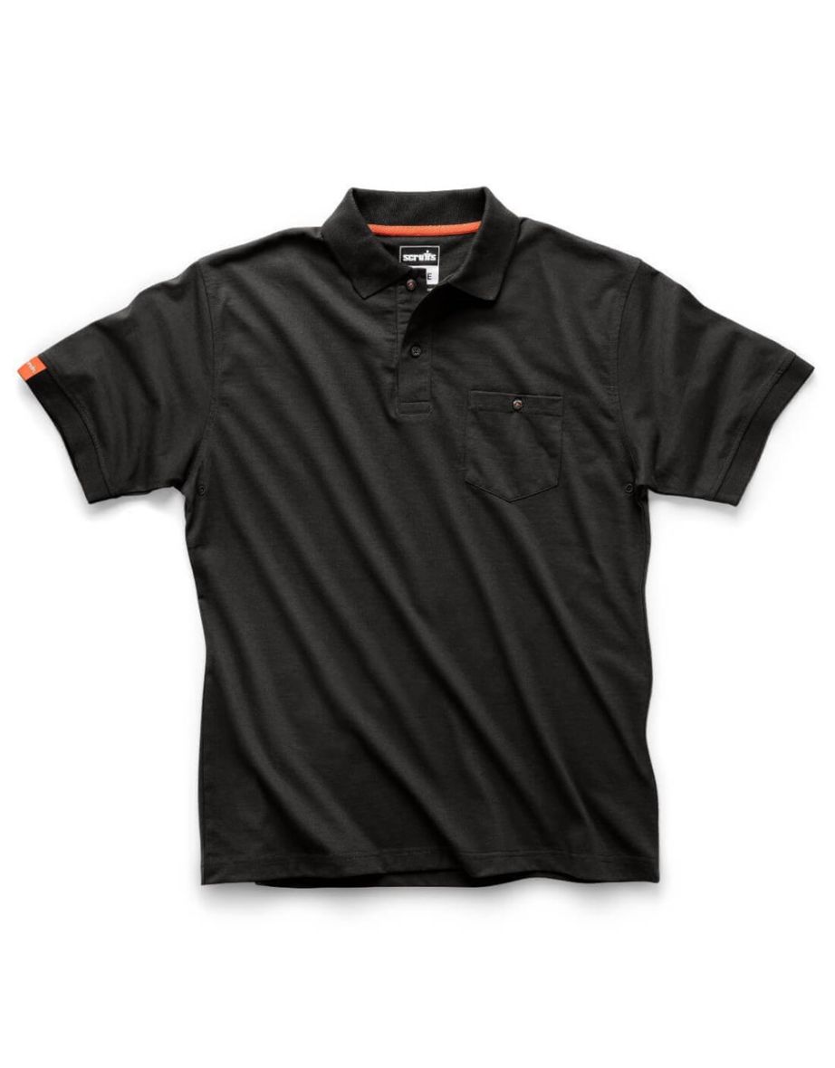 Scruffs Mens Polo Shirt - Black