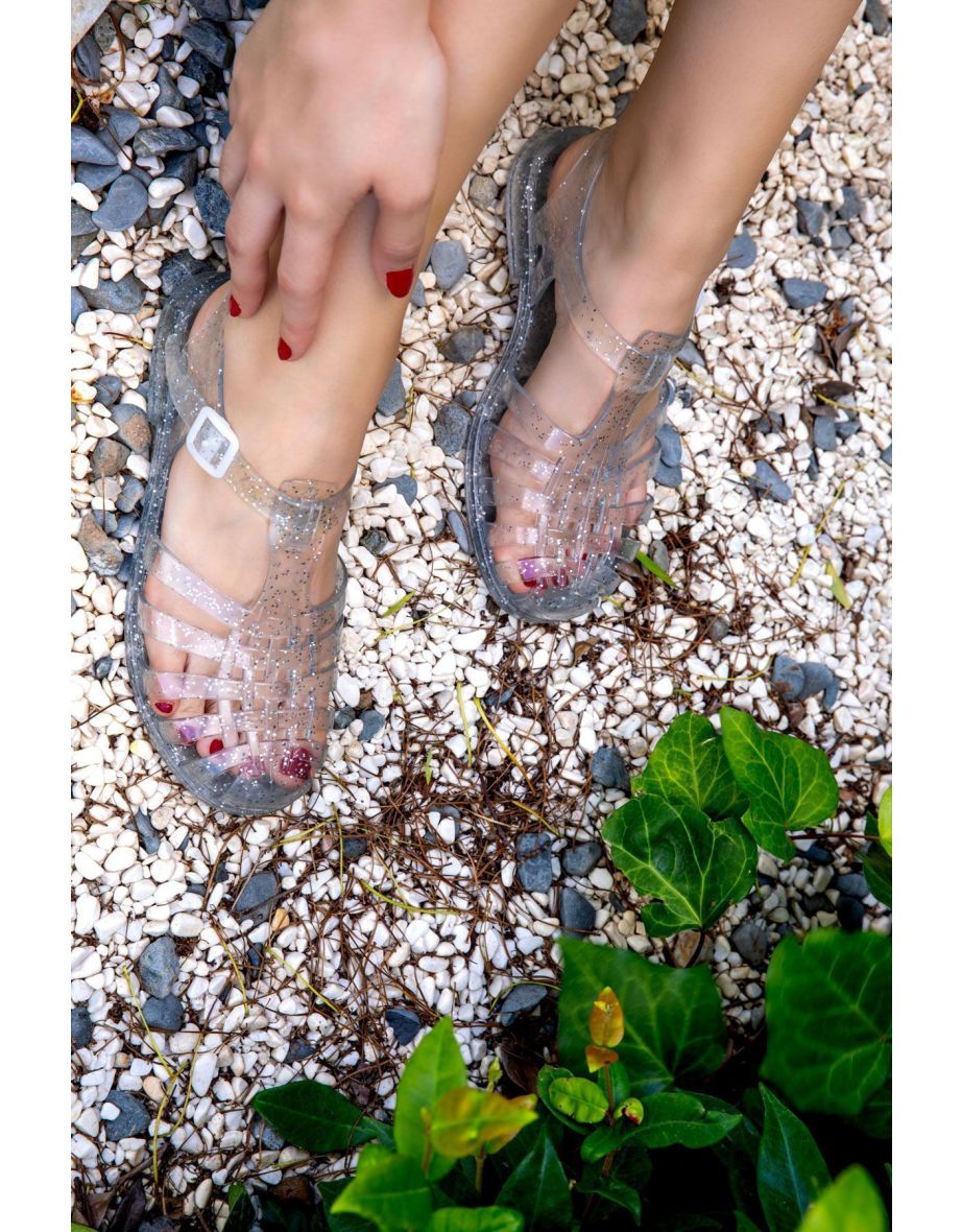 Transparent Glitter Women's Sandals 18234 - 4