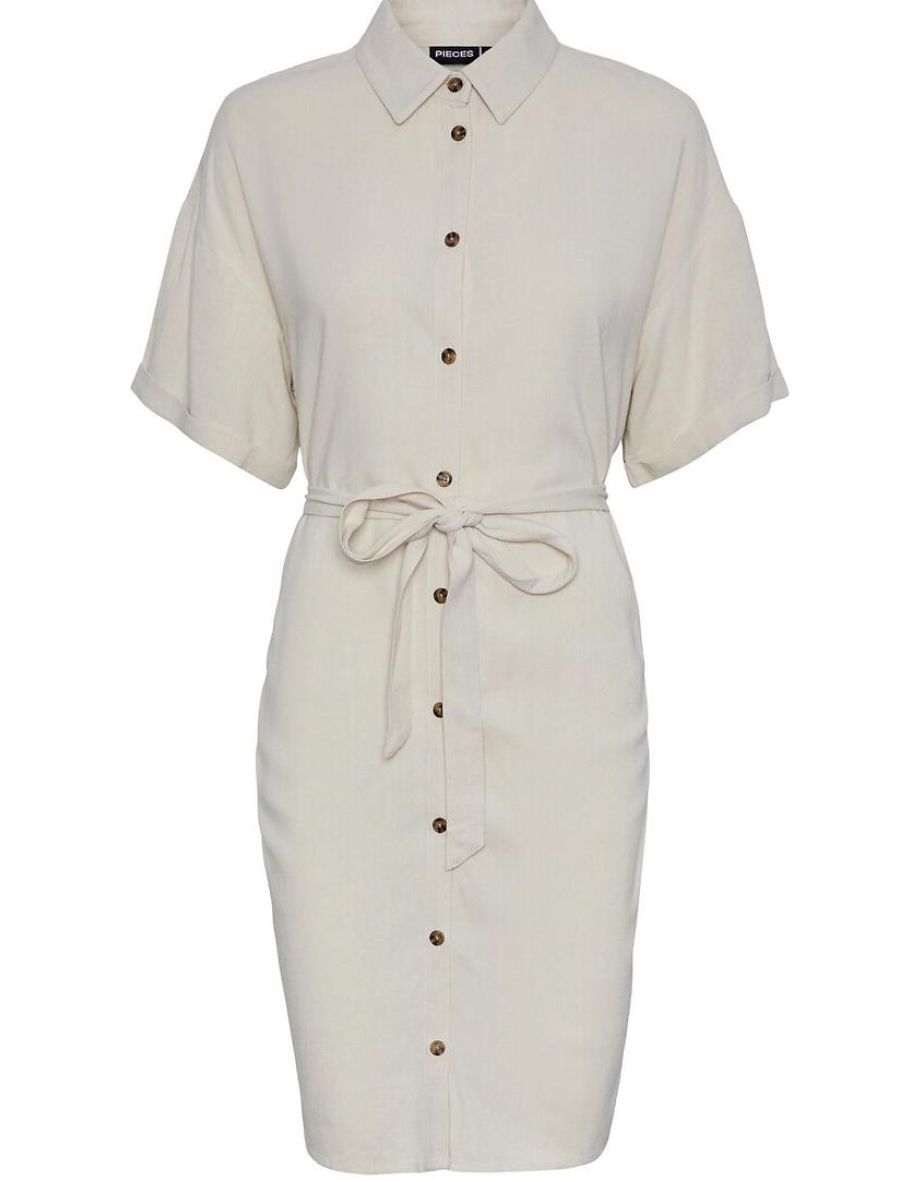 Tie-Waist Shirt Dress