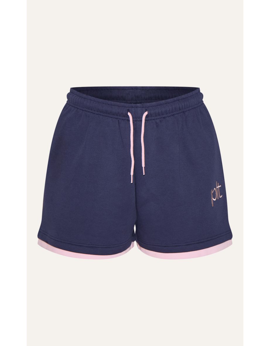 Plus Navy Plt Sweat Short - 5