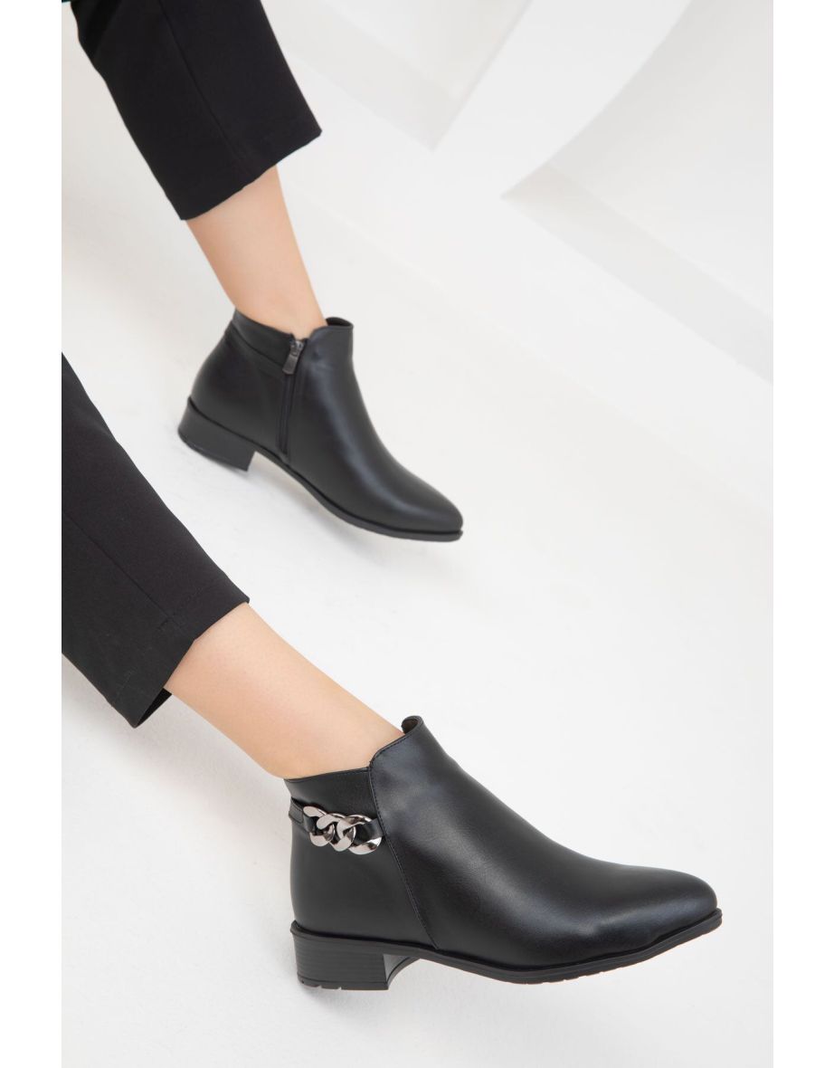 Black-Platinum Women's Boots & Bootie - 4