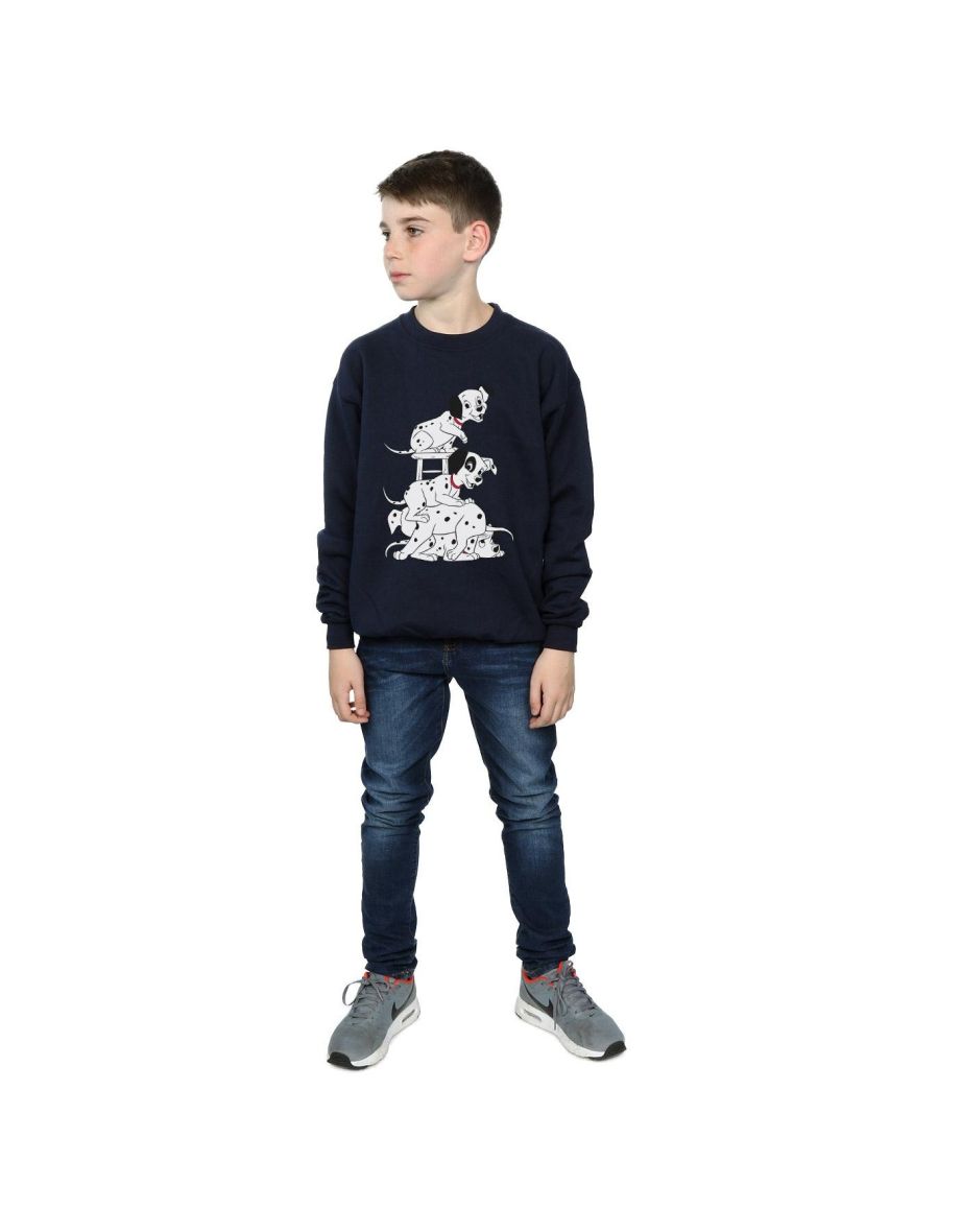 101 Dalmatians Boys Chair Sweatshirt - Navy Blue - 3