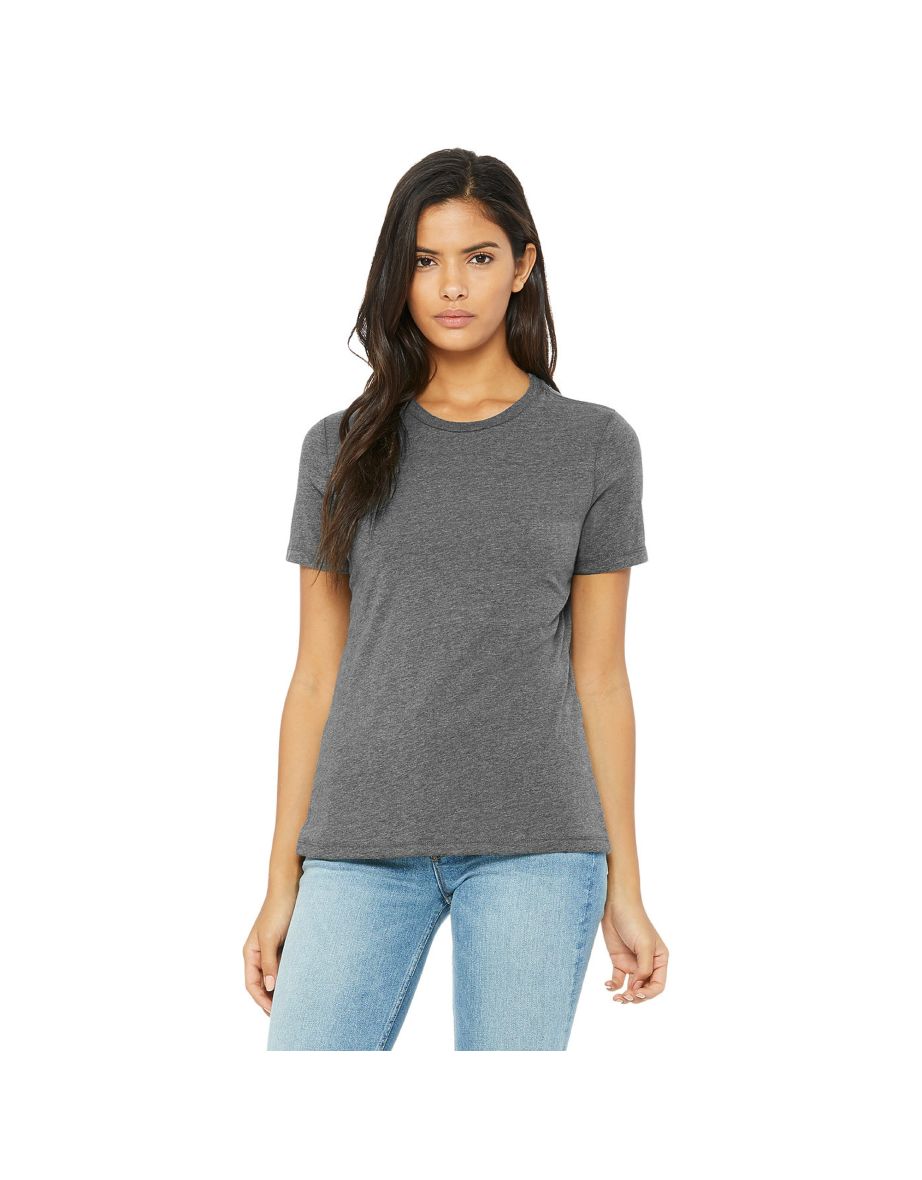 Bella + Canvas Womens/Ladies Heather Jersey Relaxed Fit T-Shirt - Deep Heather