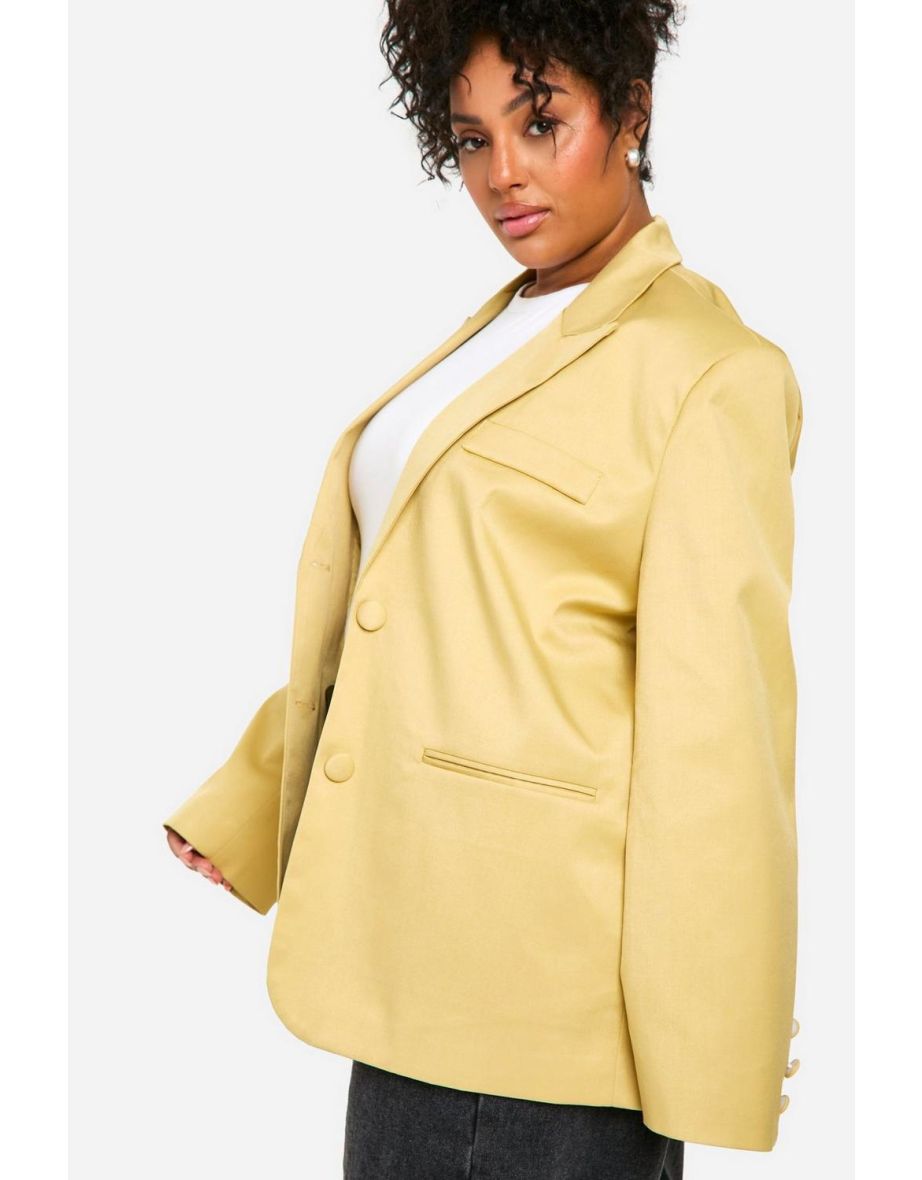 Plus Essential Oversized Single Breasted Blazer - 3