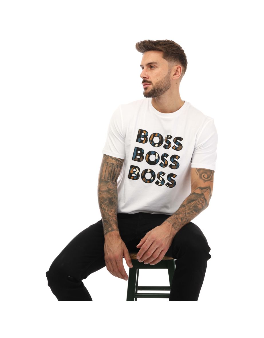 Men's Hugo Boss T-Shirt in White - 3