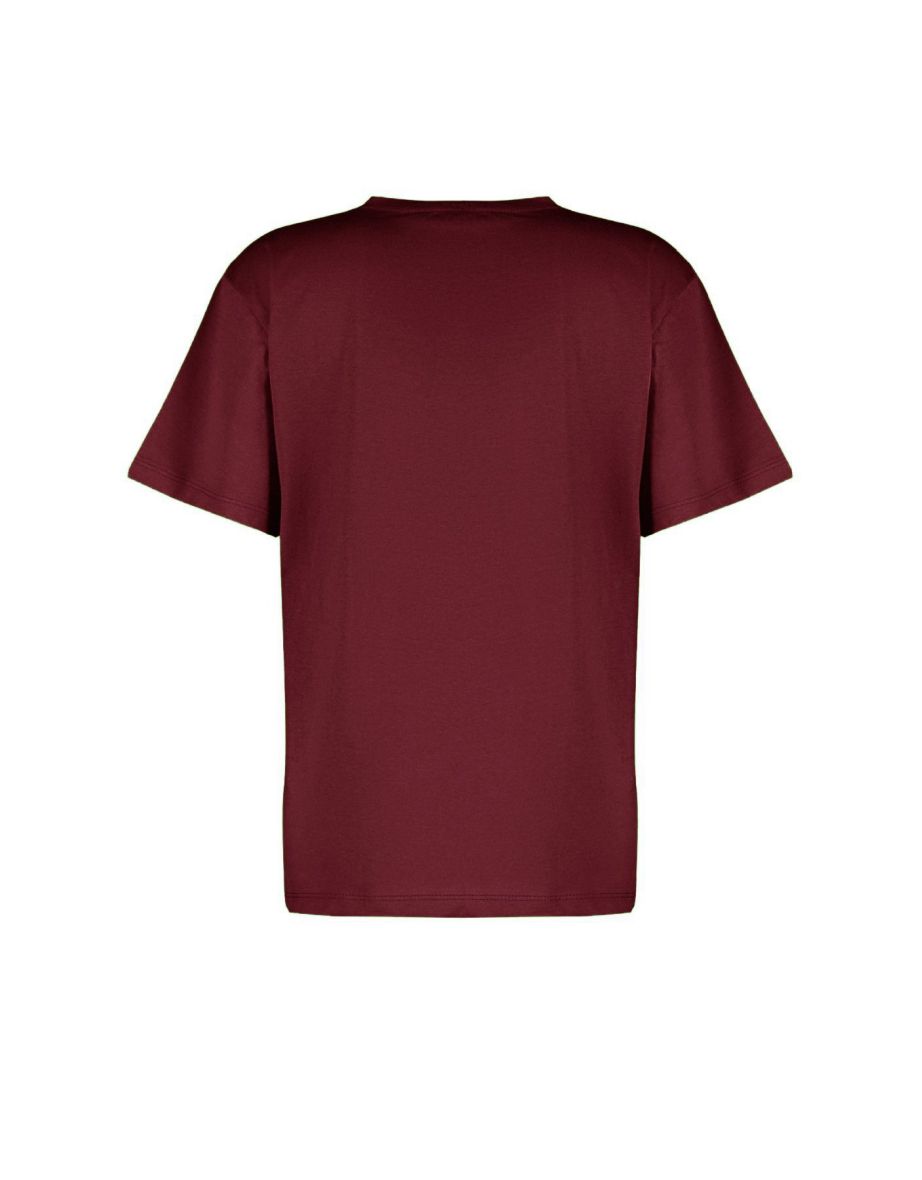 Cherry Rot 100% Cotton Crew Neck Oversize/Wide Pattern Knitted T-Shirt - 6