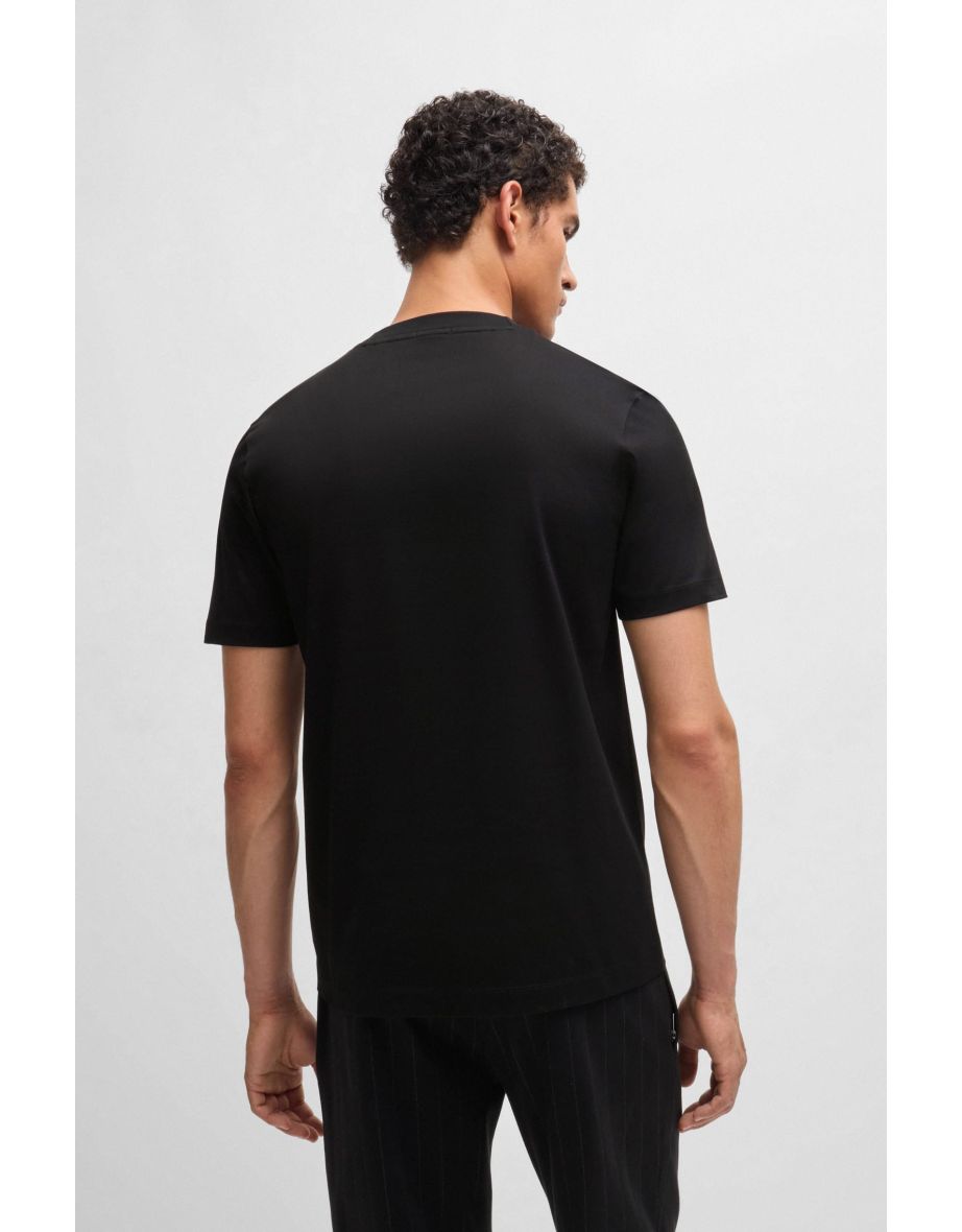 Men's Hugo Boss Porsche x BOSS Mercerised Cotton T-Shirt in Black - 4
