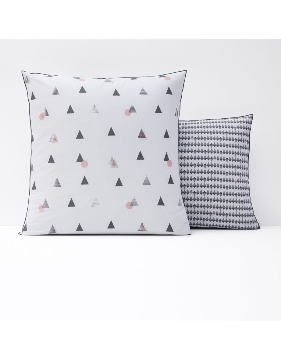 DIGNA Geometric Print Cotton Percale Pillowcase