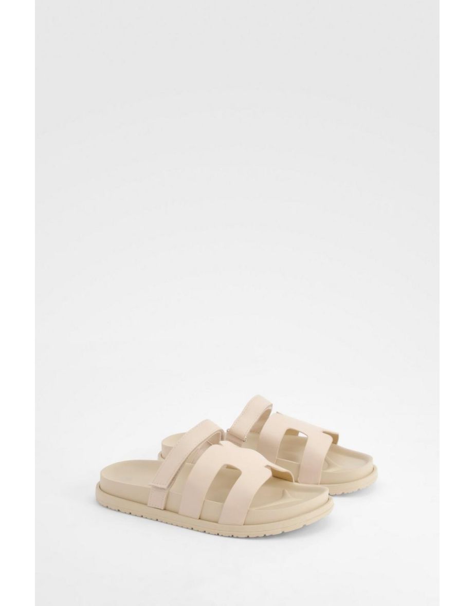 Cut Out Detail Sliders - nude pink