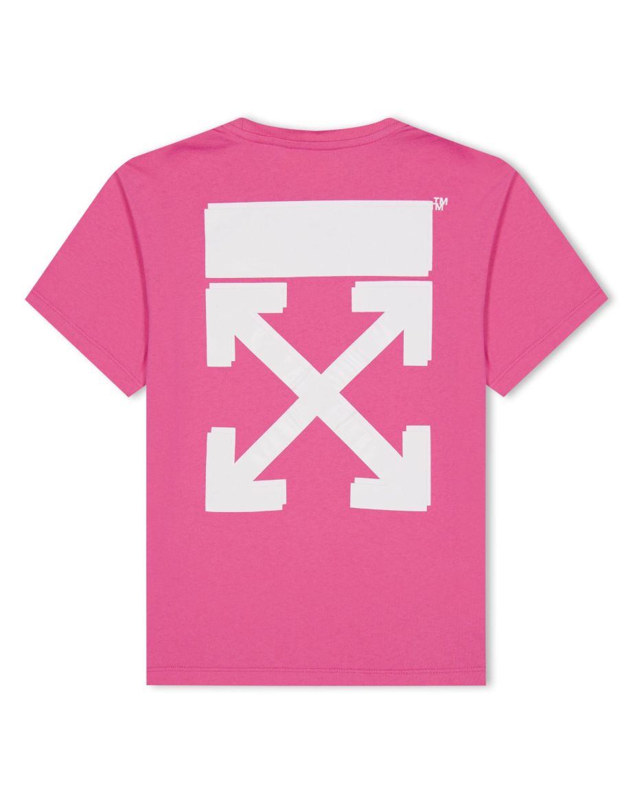 Girl's Off White Juniors Rubber Arrow T-Shirt in Pink - 1