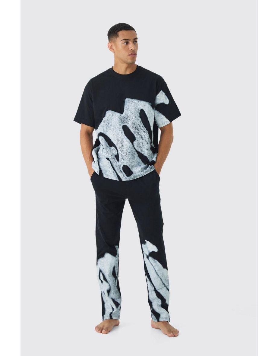 Oversized Spray Graffiti Lounge Set