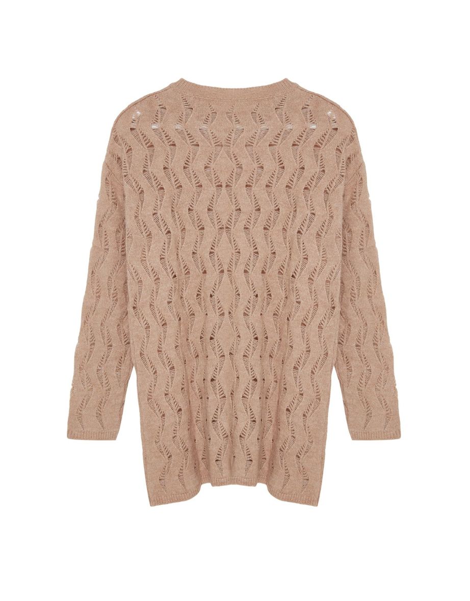 Mink Openwork/Hole Knitwear Sweater - 6