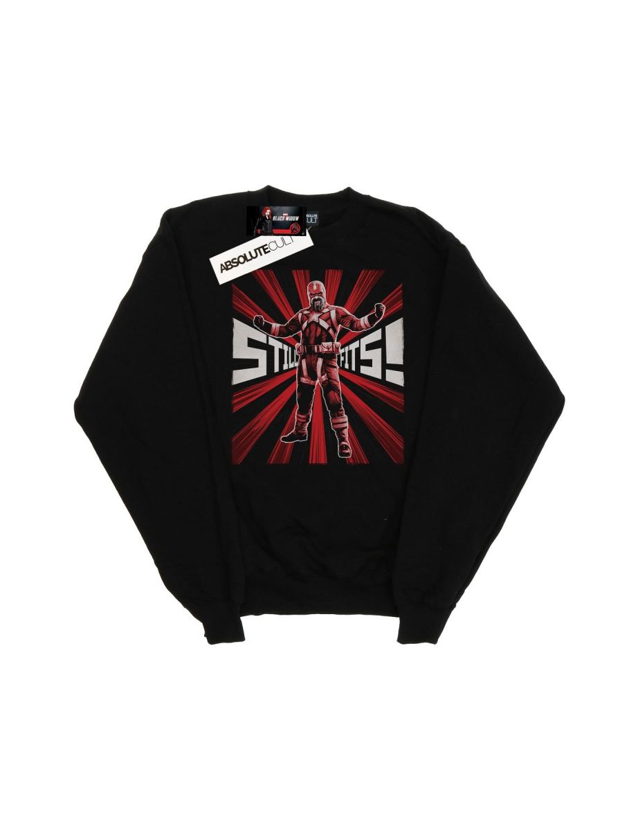 Marvel Boys Black Widow Movie Red Sparrow Fits Sweatshirt - Black