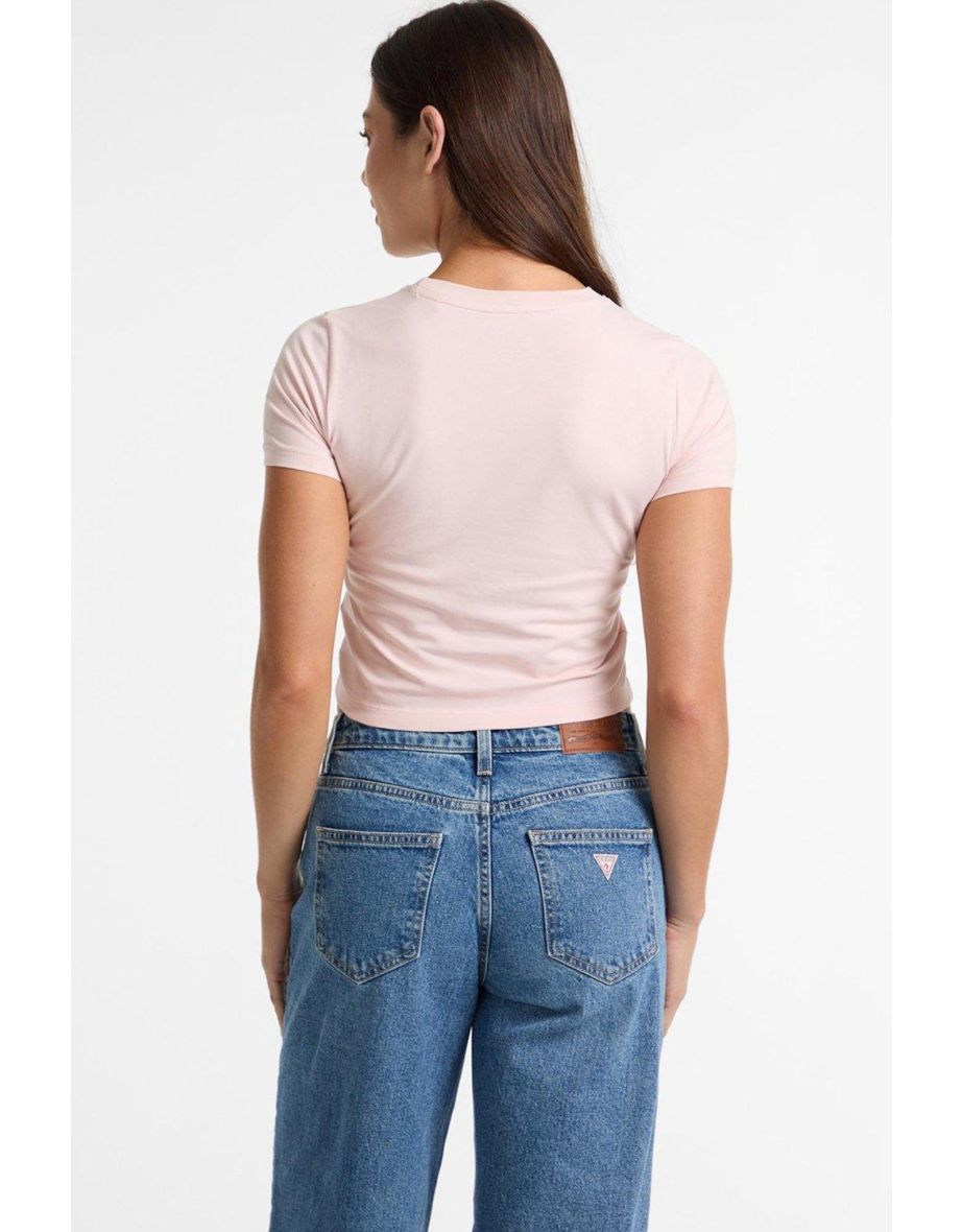 GJ SS CN BABY EMB STAR TEE PINK - 2