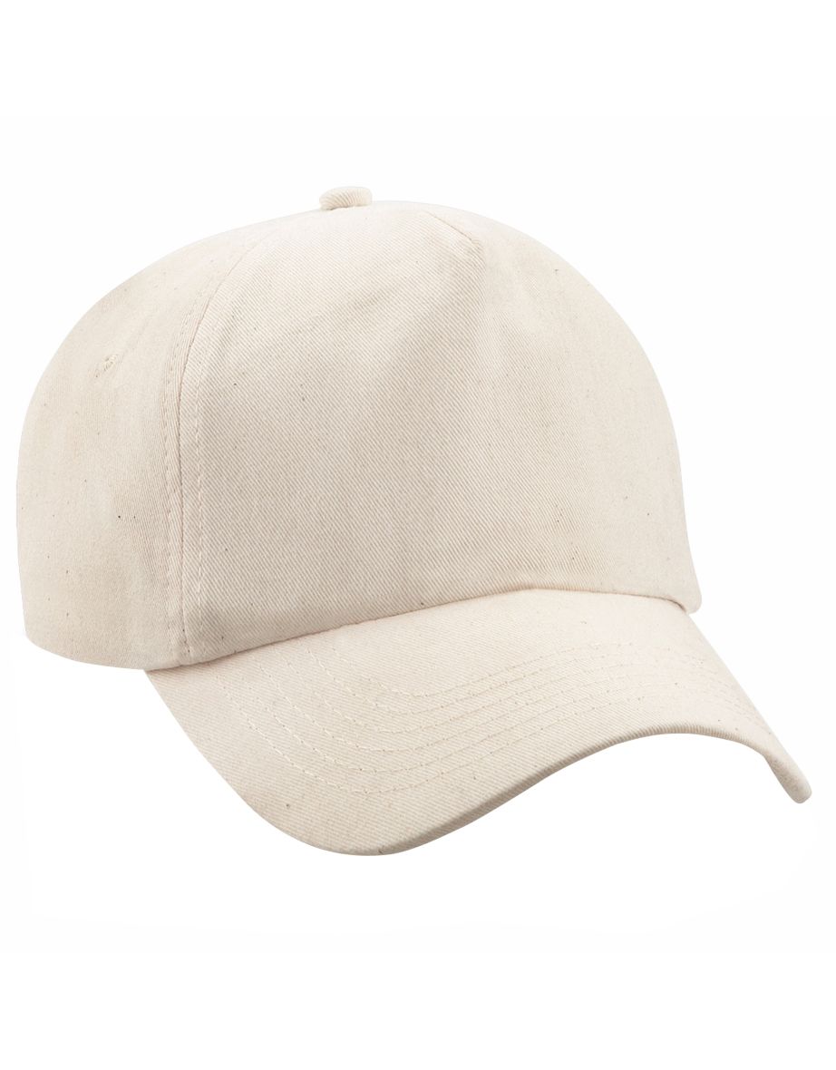 Beechfield Unisex Plain Original 5 Panel Baseball Cap - Natural
