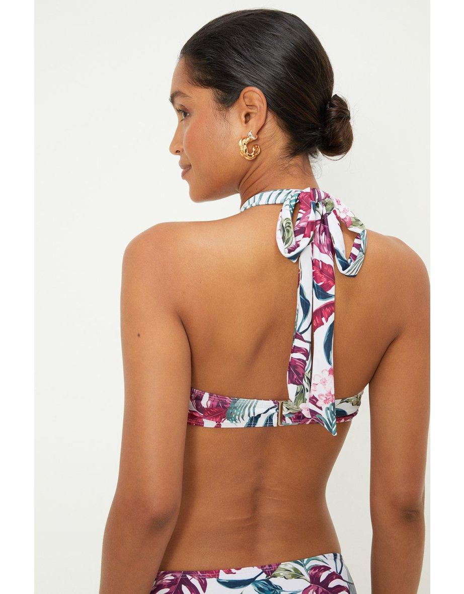 Bandeau Halter Strap Bikini Top - 2