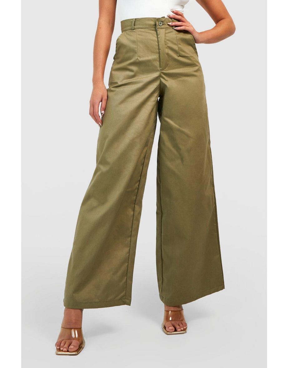 Petite Woven Pocket Cargo Wide Leg Trouser - 3