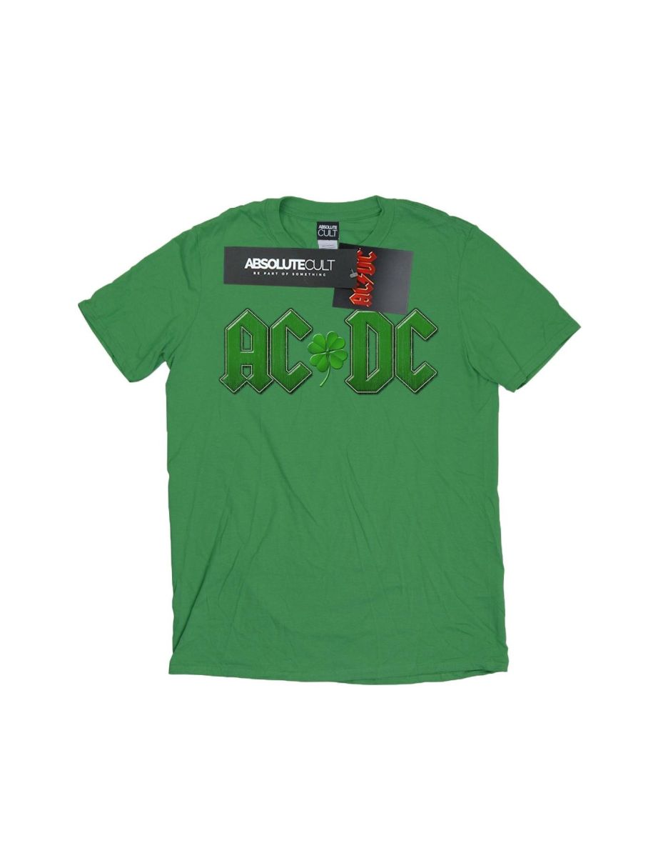 AC/DC Mens Shamrock Logo T-Shirt - Irish Green
