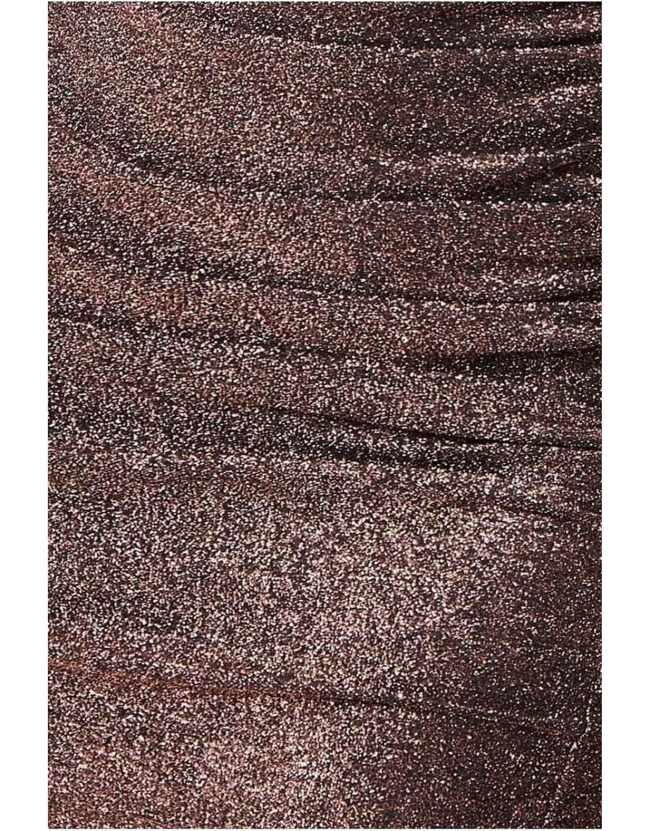 Goddiva Open Back One Sleeve Lurex Midi - 4