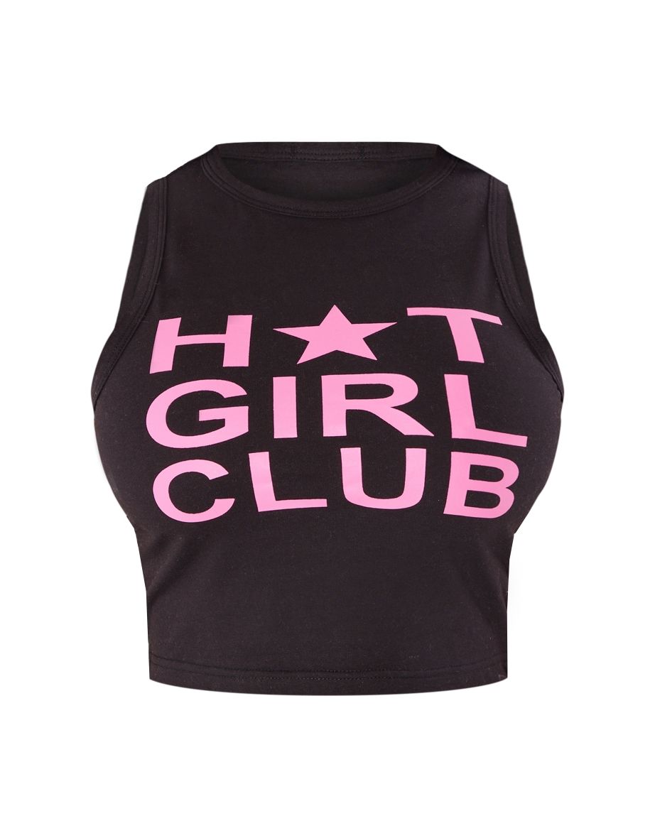 Shape Black Cotton Hot Girl Club Crop Top - 4