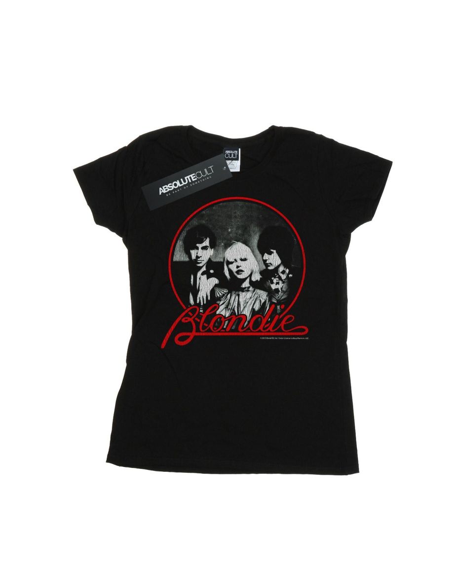 Blondie Womens/Ladies Distressed Circle Cotton T-Shirt - Black - 1