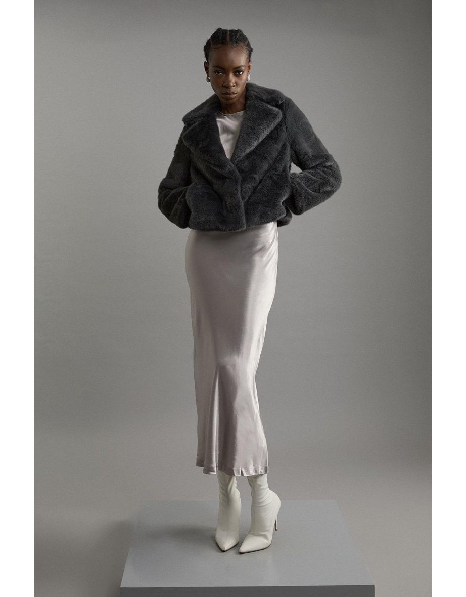 Faux Fur Cropped Jacket