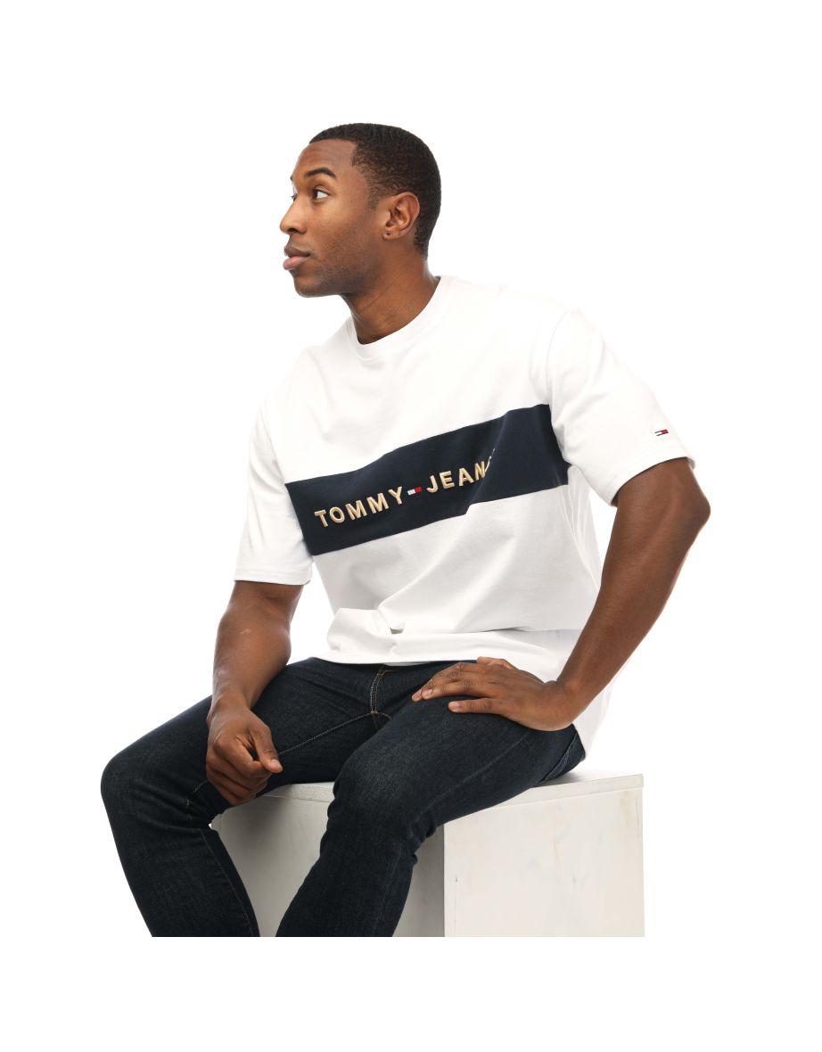 Men's Tommy Hilfiger Archive Logo T- Shirt in White - 3