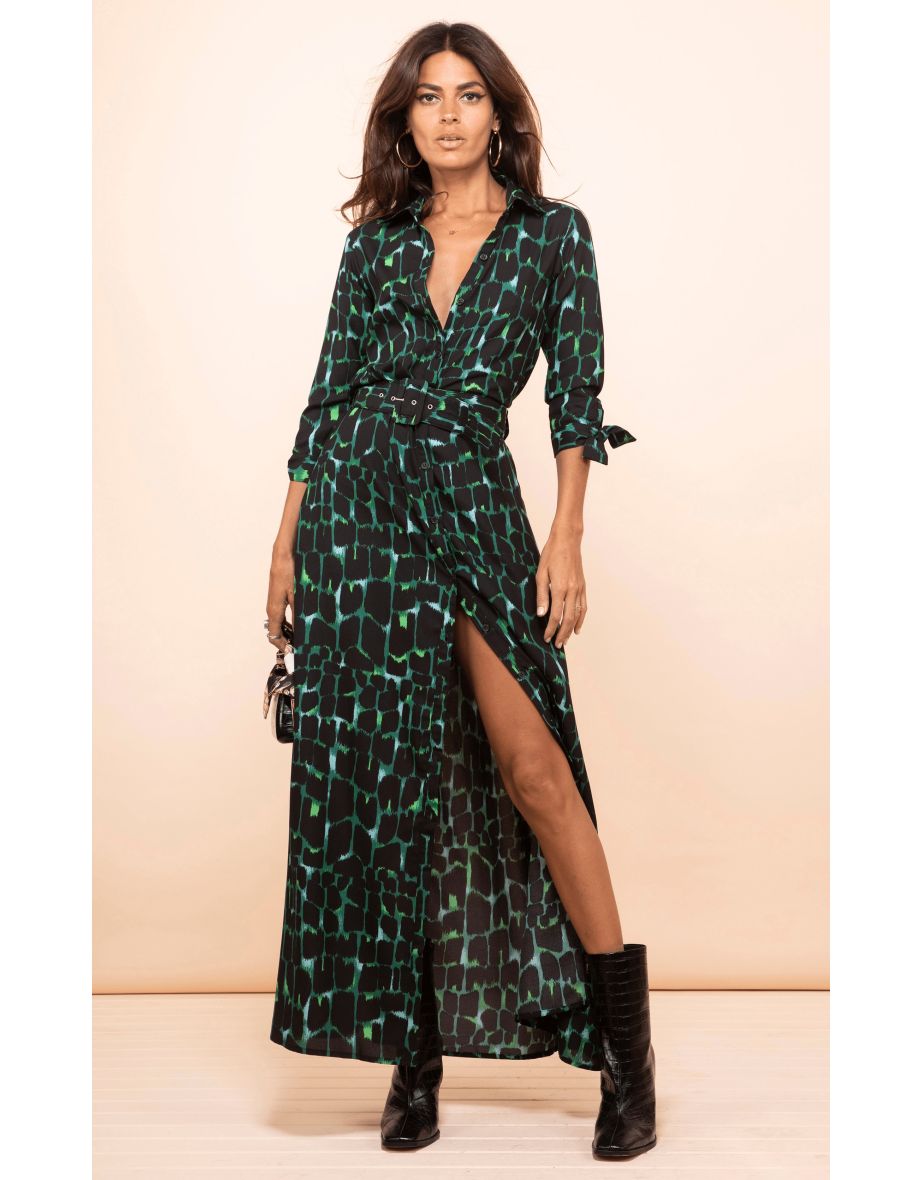 Dove Dress in Green Alligator - 11