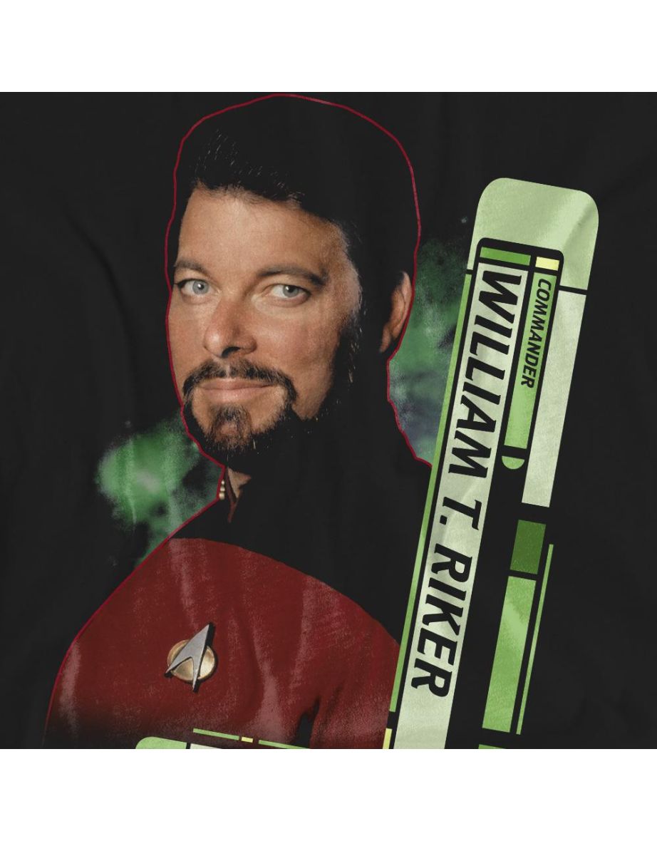 Star Trek Unisex Adult Riker T-Shirt - Black - 3