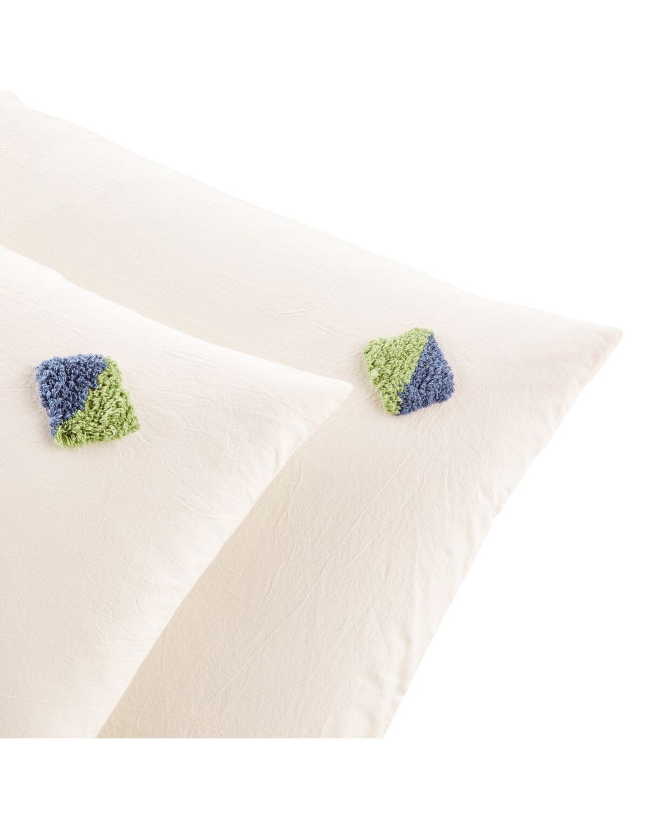 Mentilla Tufted Diamond 100% Cotton Pillowcase - 3