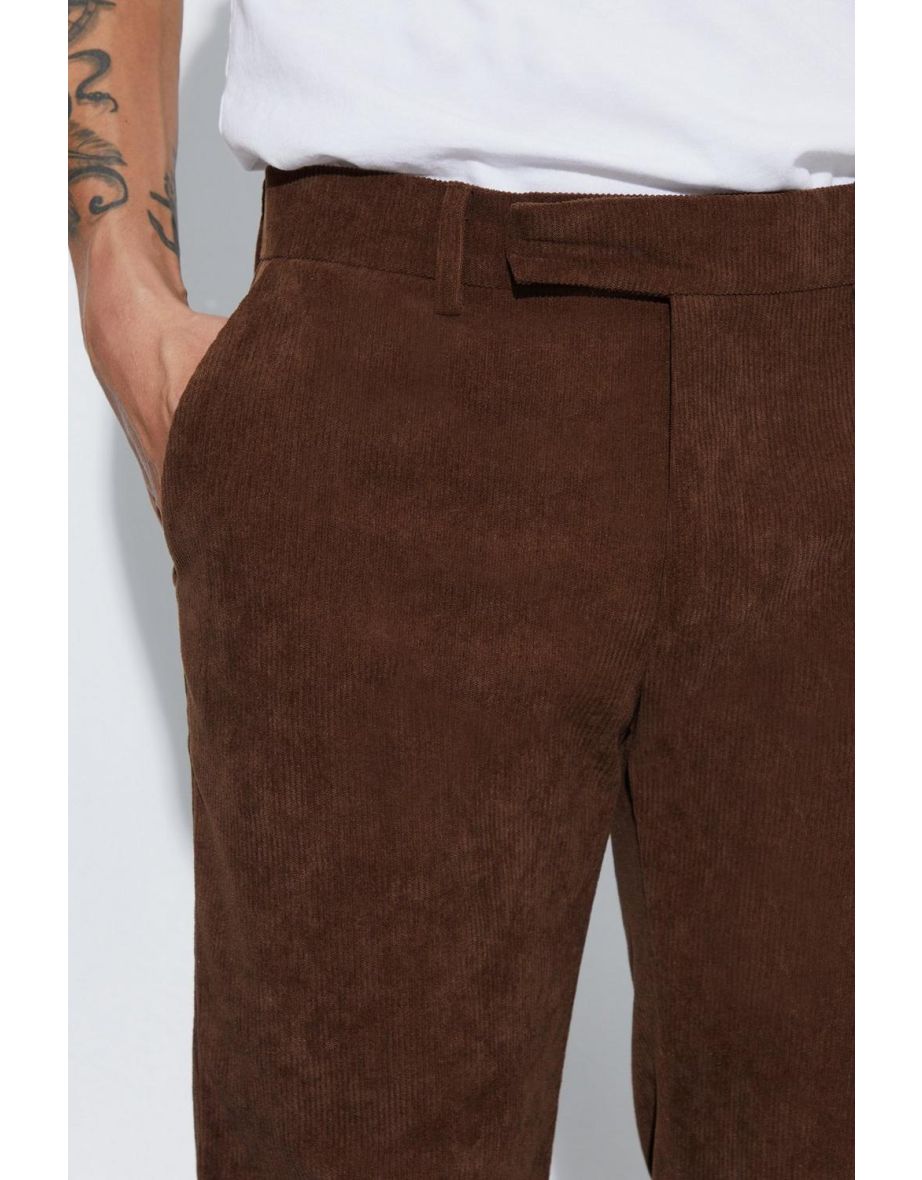 Skinny Fit Corduroy Tailored Trouser - chocolate - 2